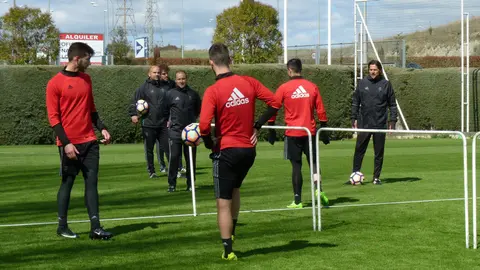 Entrenamiento de Osasuna en Tajonar.