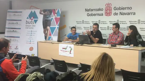 Presentación de la Basque Ultra Trail en Pamplona. Twitter.