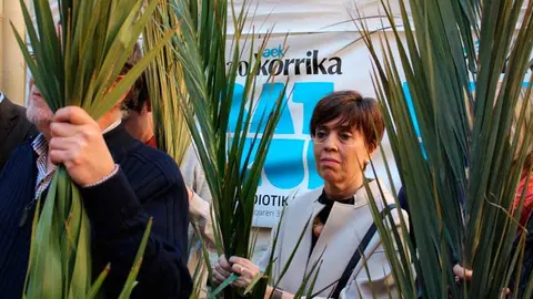 Salida de la procesión de Domingo de Ramos de la Iglesia de San Nicolás. NAVARRA.COM