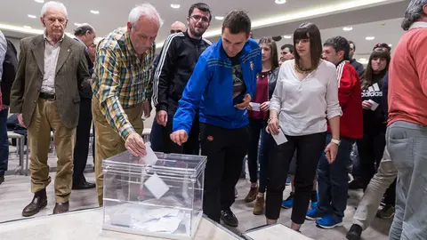 Osasuna celebra una asamblea extraordinaria de socios compromisarios para autorizar o no la convocatoria de elecciones (41). IÑIGO ALZUGARAY