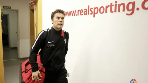 Rubi entrena al Sporting de Gijón. Lfp.