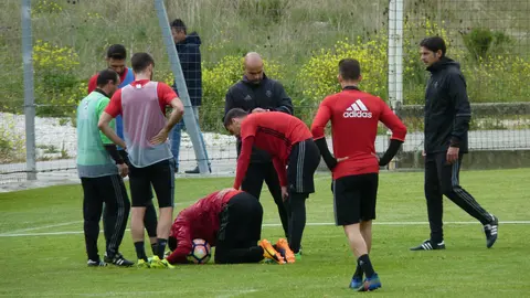 Susto de Mario Fernández en Tajonar.