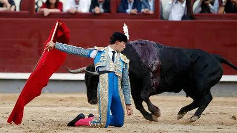 El dietro Saúl Jiménez Fortes, en Las Ventas.