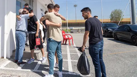 -La plantilla de Osasuna se despide de la temporada de Liga en las instalaciones de Tajonar (20). IÑIGO ALZUGARAY