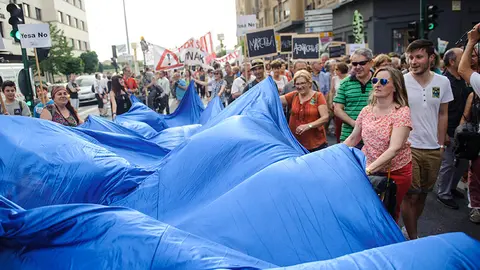Manifestación en contra de la ampliación del embalse de Yesa. MIGUEL OSÉS_9