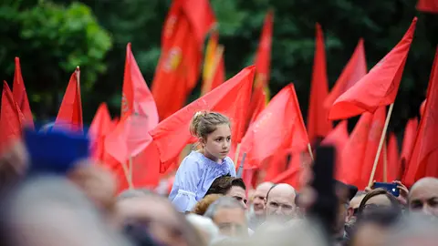 Manifestación en Pamplona en defensa de la bandera de Navarra. MIGUEL OSÉS_10 (37)
