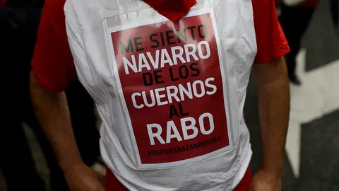 Manifestación en defensa de la bandera de Navarra. PABLO LASAOSA 05