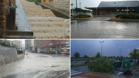 Imágenes de la aparatosa tormenta del 8 de junio en varios puntos de Navarra