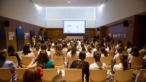 Presentación del cortometraje realizado por alumnas de este centro y socias de la asociación Onabide titulado Conéctate. PABLO LASAOSA 04