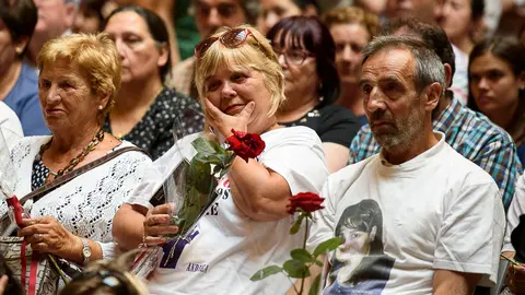 Homenaje a Nagore Laffage, asesinada en 2009 durante las fiestas de San Fermín en Pamplona. PABLO LASAOSA 07