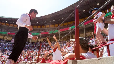 Sanfermines 2017. Espectáculo taurino 'Toros en familia' en plaza de toros de Pamplona (17). IÑIGO ALZUGARAY