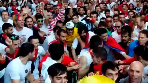 Captura del vídeo de uno de los momentos del encierro de la villavesa 2017.