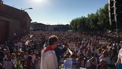 Concentración en Milagro de 80 auroras llegadas desde diferentes puntos de toda Navarra y España Foto AGRUPACIÓN SOL MAYOR