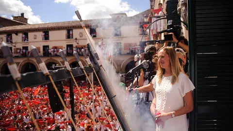 Chupinazo de Tudela visto desde el balcón. MIGUEL OSÉS_21
