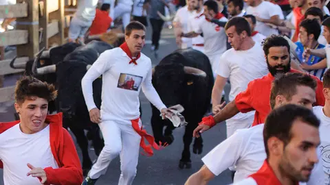 Segundo encierro de Tudela con la ganadería valenciano de Germán Vidal. MIGUEL OSÉS_4