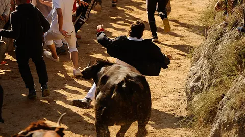 Segundo encierro del Pilón en Falces de 2017. MIGUEL OSÉS (3)