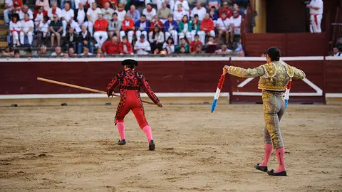 Segunda corrida de la Feria de Tafalla 2017 con ganaderia de Couto de Fornilhos para los diestros Sanchez Vara, Javier Cortes y Esau Fernández. MIGUEL OSÉS_14