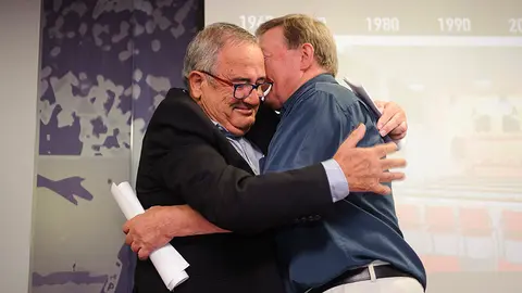 Presentación de los actos del 50 aniversario de El Sadar, con la presencia de Luis Sabalza, presidente del club. MIGUEL OSÉS_4