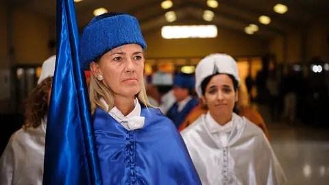 La presidenta del Gobierno de Navarra, Uxue Barcos, inaugura el curso académico 2017-2017 en la UPNA. MIGUEL OSÉS_2