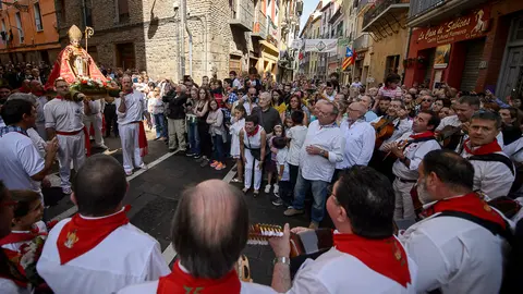Procesión de San Fermin de Aldapa por las calles del Casco Viejo de Pamplona. PABLO LASAOSA05