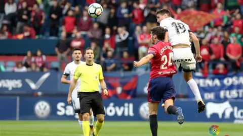 El séptimo partido de la liga de segunda división disputado entre Osasuna y el Sporting en el Sadar  Foto LFP