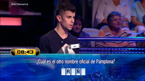 Uno de los concursantes de Navarra en el programa de Ahora Caigo. ANTENA 3