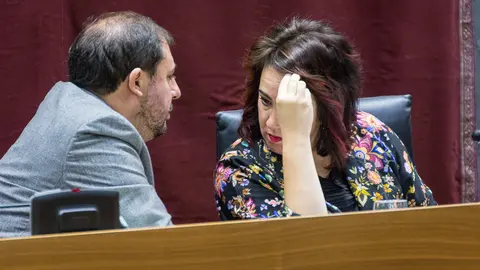 Parlamento de Navarra. Debate sobre el Estado de la Comunidad foral. Unai Hualde y Ainhoa Aznárez (01). IÑIGO ALZUGARAY