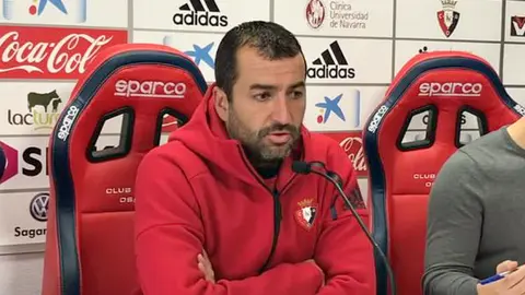 Diego Martínez en rueda de prensa.