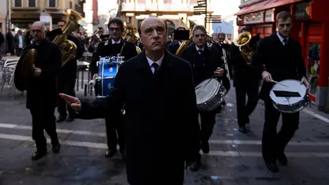 alida del pasacalles con el que la banda de música La Pamplonesa celebra la festividad de Santa Cecilia. PABLO LASAOSA03