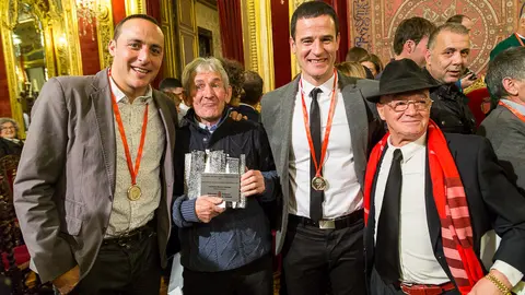 Entrega de distinciones al mérito deportivo 2017 con los expelotaris Juan Martínez de Irujo y Abel Barriola como medallas de oro de esta edición (102). IÑIGO ALZUGARAY