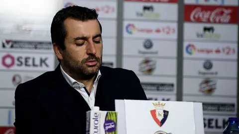 Diego Martínez, entrenador de Osasuna. MIGUEL OSÉS