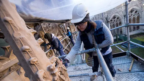 Trabajos de restauración del claustro de la catedral de Pamplona (06). IÑIGO ALZUGARAY