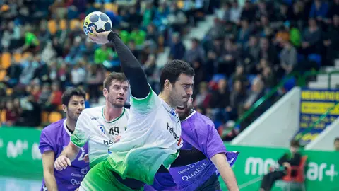 Ander Ugarte. El Helvetia Anaitasuna y el Quabit Guadalajara se enfrentan en partido correspondiente a la decimosexta jornada de la Liga Loterías Asobal. PABLO LASAOSA 22