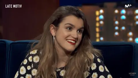 Amaia Romero durante la entrevista en Late Motiv, el programa de Andreu Buenafuente en Cero MOVISTAR