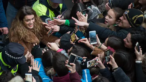 Amaia, ganadora de OT 2017 llega la recepción al Ayuntamiento de Pamplona. PABLO LASAOSA03