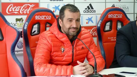 Diego Martínez en rueda de prensa.