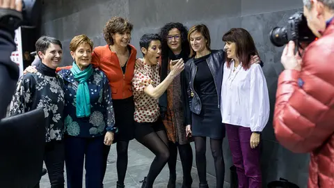 Acto de reconocimiento a las parlamentarias (1979-2018) organizado por el Parlamento con motivo del Día Internacional de la Mujer (02). IÑIGO ALZUGARAY