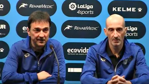 Imanol Arregui y Javi Eseverri en rueda de prensa.