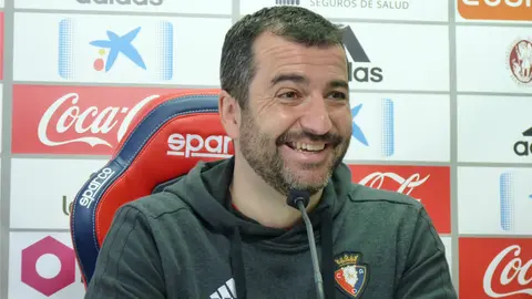 Diego Martínez en rueda de prensa.