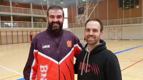 David Mangas y Javier Sobrino en Arrosadía.