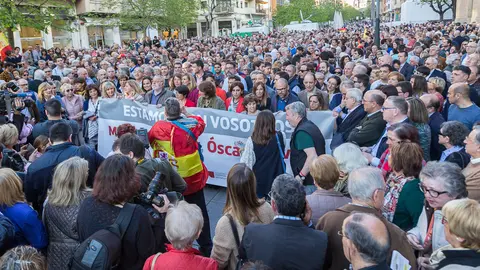 Concentración en apoyo a los dos guardias civiles y sus parejas que fueron agredidos en Alsasua (39). IÑIGO ALZUGARAY