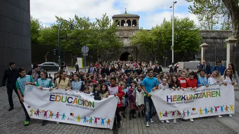 Semana de Acción Mundial por la Educación organizada en Navarra por las ONG Asociación Madre Coraje, Fundación FABRE y FISC Navarra. PABLO LASAOSA 07