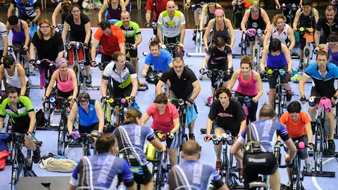 Maratón de Spinning en Anaitasuna. MIGUEL OSÉS_6