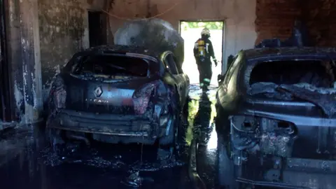 Incendio en Caparroso BOMBEROS DE NAVARRA