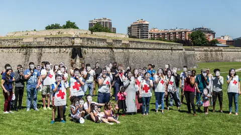 Cruz Roja Navarra celebra una jornada lúdica con personas participantes del programa de acogida con motivo del Día Mundial de las Personas Refugiadas (16). IÑIGO ALZUGARAY