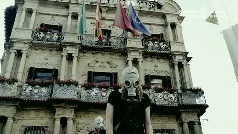 Imagen del vídeo con temática apocalíptica creado por el Gobierno de Navarra para difundir el vehículo eléctrico y reducir las contaminaciones. GOBIERNO DE NAVARRA