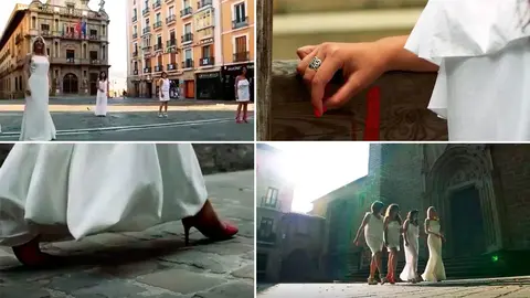 Varias imagenes del vídeo rodado en Pamplona.