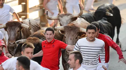 Primer encierro de las fiestas de Tudela 2018. PABLO LASAOSA 05