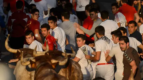 Segundo encierro de las fiestas de Tudela 2018. PABLO LASAOSA 04