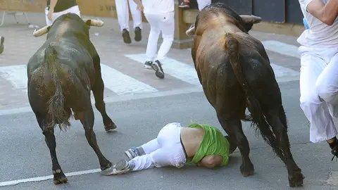 Penúltimo encierro de las fiestas de Tudela de 2018. MIGUEL OSÉS (10)